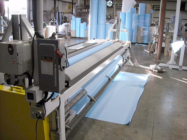 SLITTER REWINDER, 130" wide.